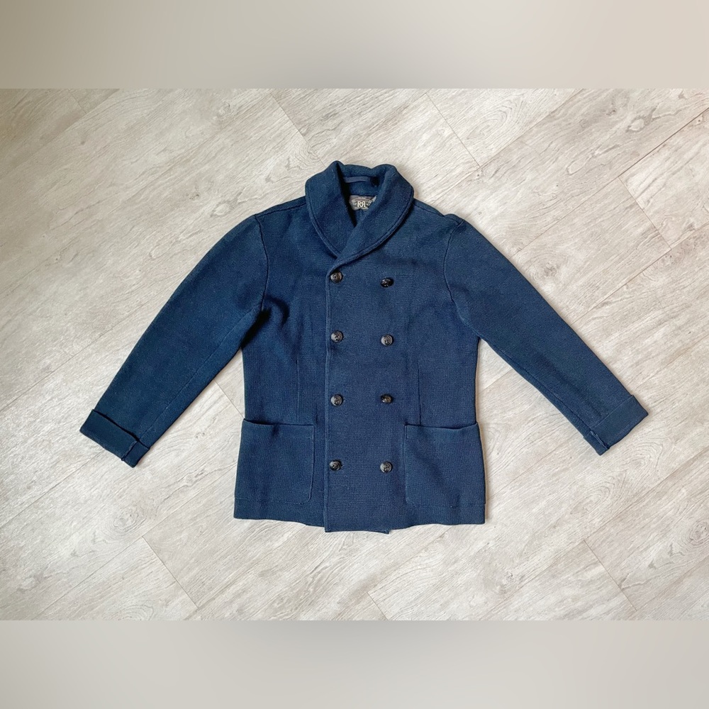 RRL Ralph Lauren Double RL Knit Double Breasted Jacket! Sz Small!